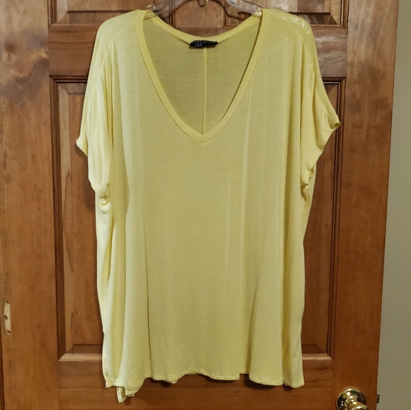 Shop Basic Tops - NWOT Yellow Basic Top